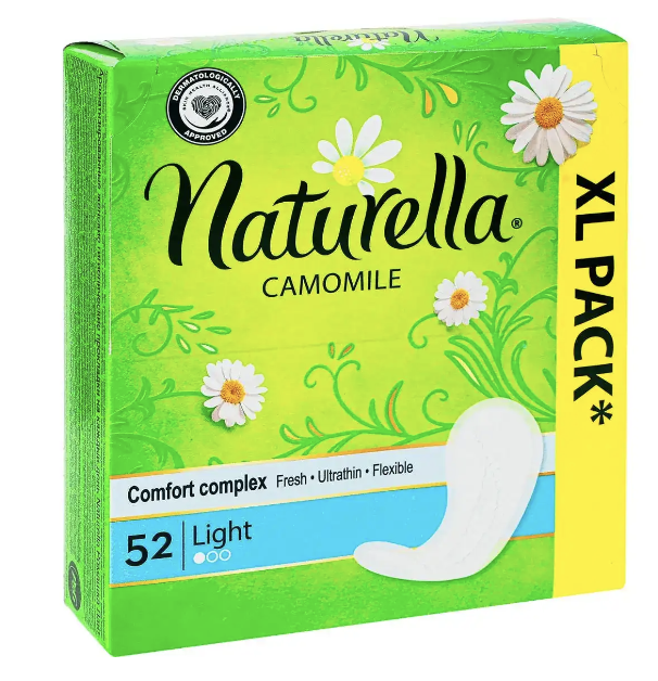 Гігієнічні прокладки NATURELLA щоденні ароматизовані Camomile Light Trio 52шт